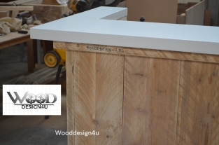 Counter of scaffolding wood